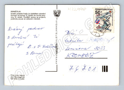 Pohlednice Hrad Pernštejn 1985 (M22998)