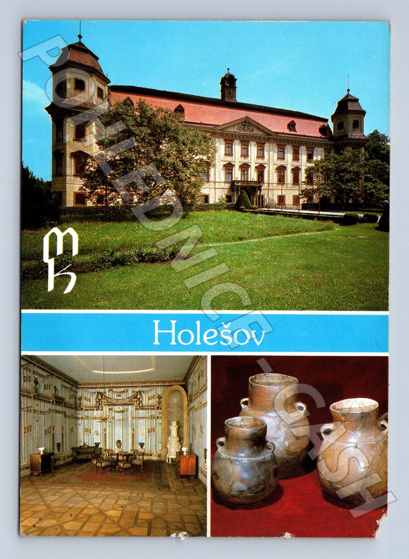 Pohlednice Holešov zámek interiér keramika 1979 (M23003)