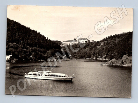 Pohlednice Bítov hrad Vranovská přehrada loď (M23013)