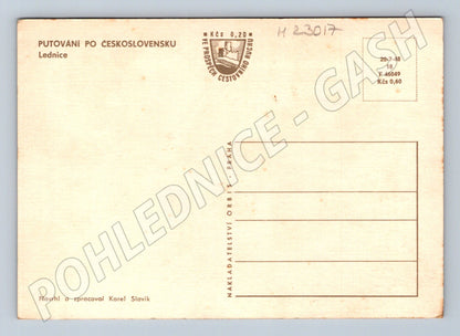 Pohlednice Lednice a okolí mapa 1948 (M23017)
