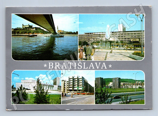 Pohlednice Slovensko Bratislava různé pohledy 1984 (M23023)