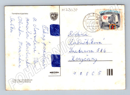 Pohlednice Slovensko Diakovce Horné Saliby koupaliště 1973 (M23038)