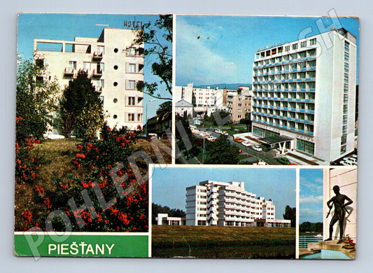 Pohlednice Slovensko Piešťany hotely 1984 (M23048)