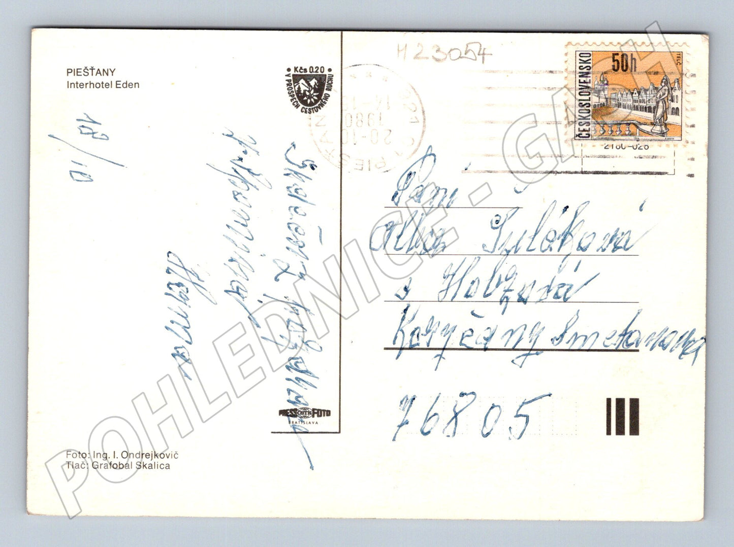 Pohlednice Slovensko Piešťany Hotel Eden 1980 (M23054)
