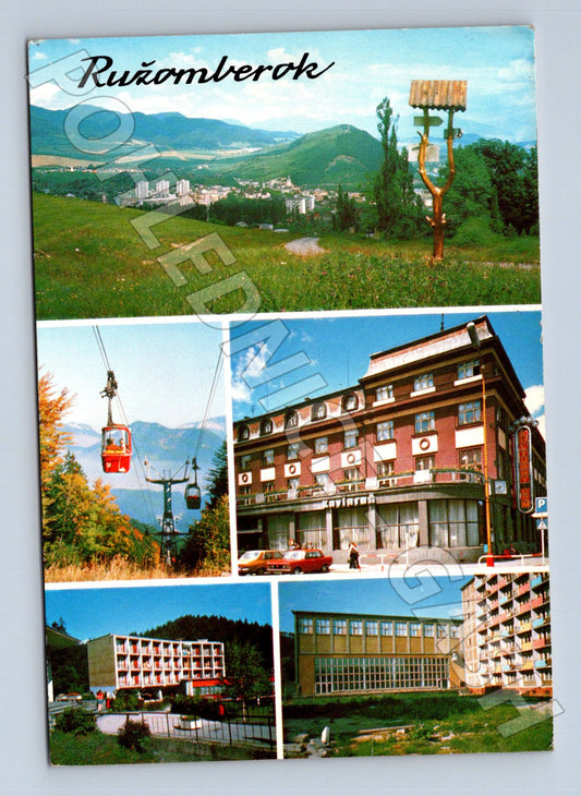 Pohlednice Slovensko Ružomberok lanovka budovy (M23066)