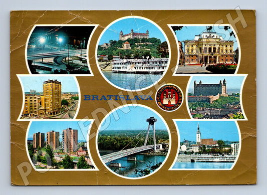 Pohlednice Slovensko Bratislava koláž 1973 (M23069)