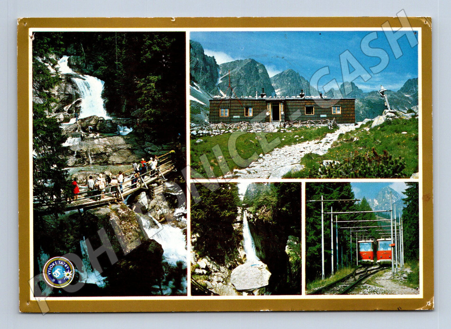 Pohlednice Slovensko Vysoké Tatry vodopády lanovka 1982 (M23080)