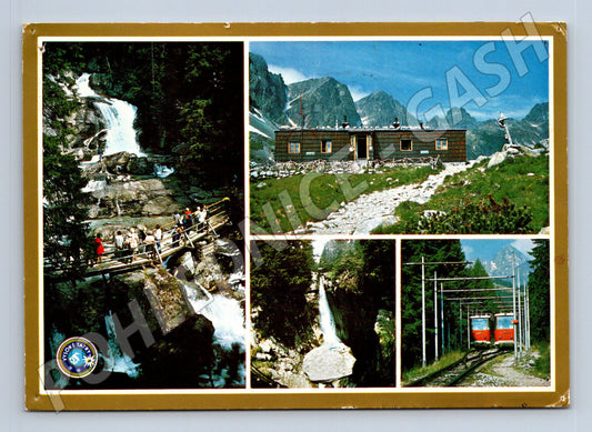 Pohlednice Slovensko Vysoké Tatry vodopády lanovka 1982 (M23080)
