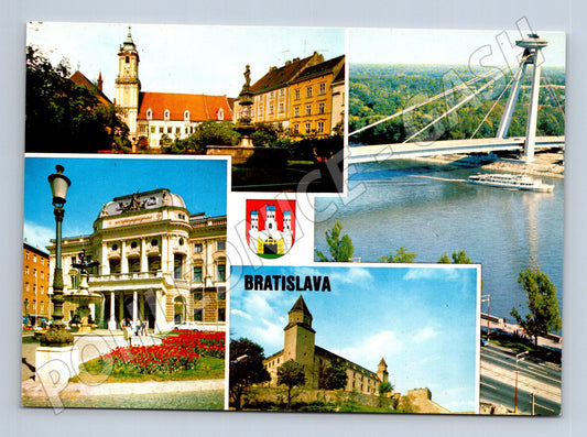 Pohlednice Slovensko Bratislava koláž památek (M23083)