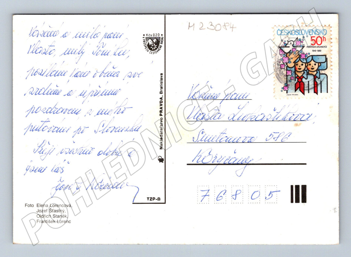 Pohlednice Slovensko Turecká, Krížna, Staré Hory 1995 (M23084)