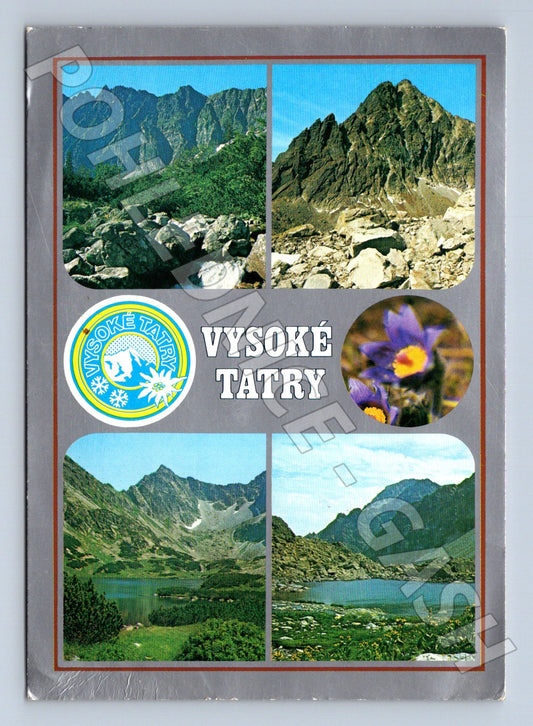 Pohlednice Slovensko Vysoké Tatry koláž 1989 (M23095)