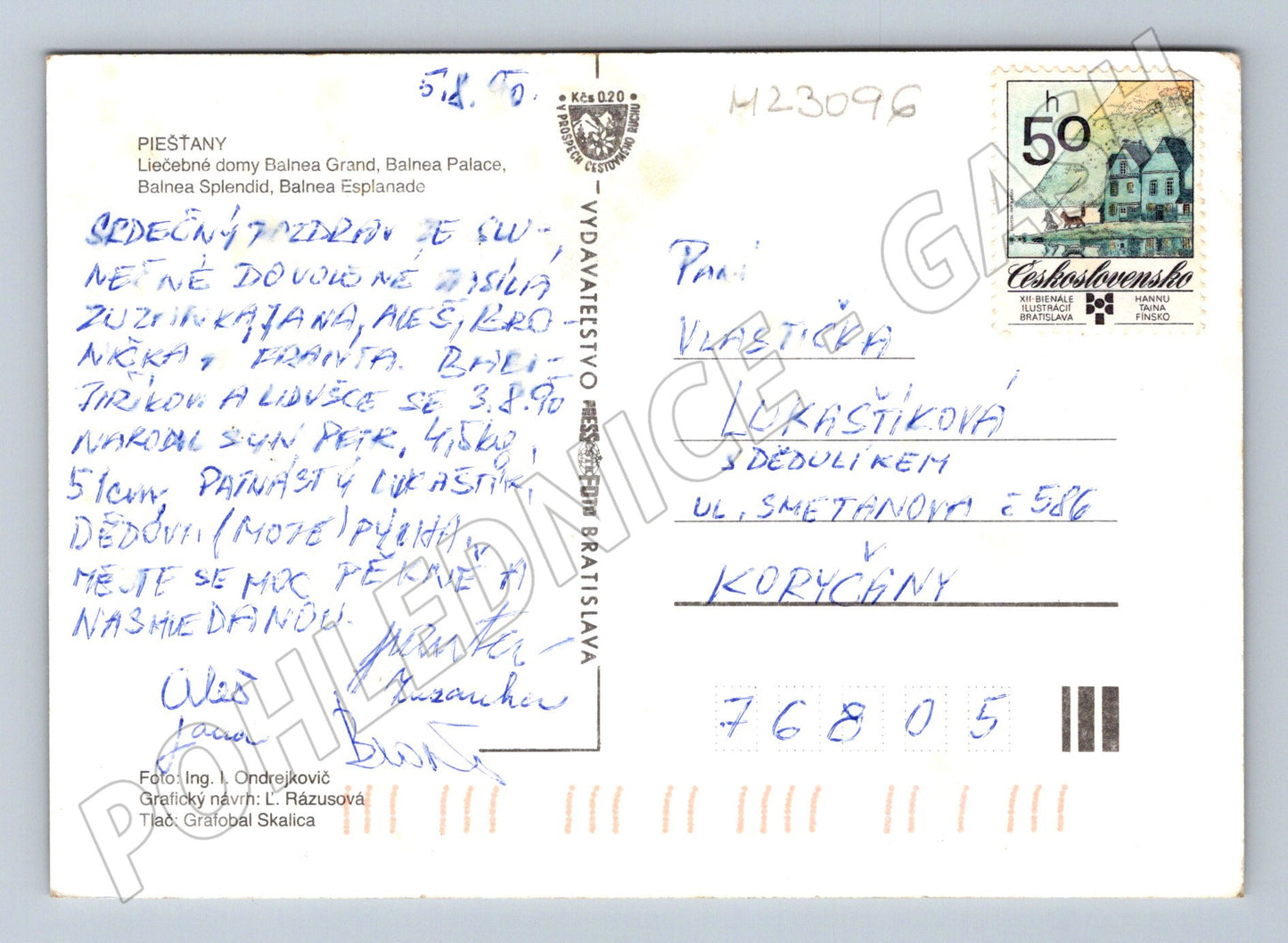 Pohlednice Slovensko Piešťany lázeňské budovy 1965 (M23096)