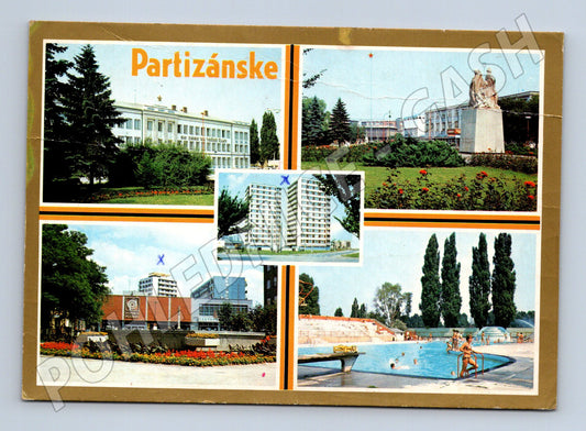 Pohlednice Slovensko Partizánske město 1984 (M23100)