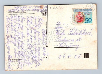 Pohlednice Slovensko Partizánske město 1984 (M23100)