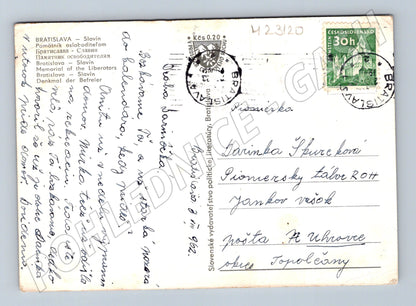 Pohlednice Slovensko Bratislava Slavín 1962 (M23120)