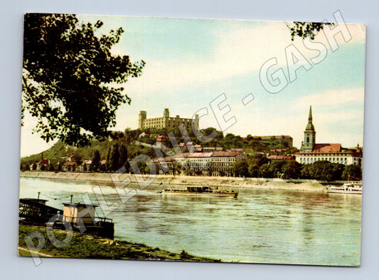 Pohlednice Slovensko Bratislava hrad Dunaj 1968 (M23122)
