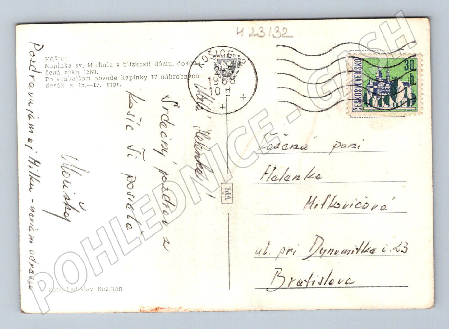 Pohlednice Slovensko Košice Kaplnka sv. Michala 1968 (M23132)