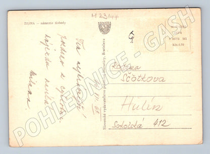 Pohlednice Slovensko Žilina námestie Slobody 1947 (M23144)
