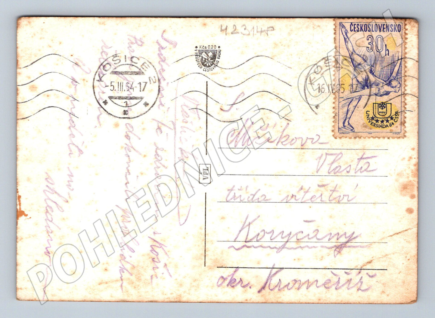 Pohlednice Slovensko Košice multi-view 1954 (M23148)