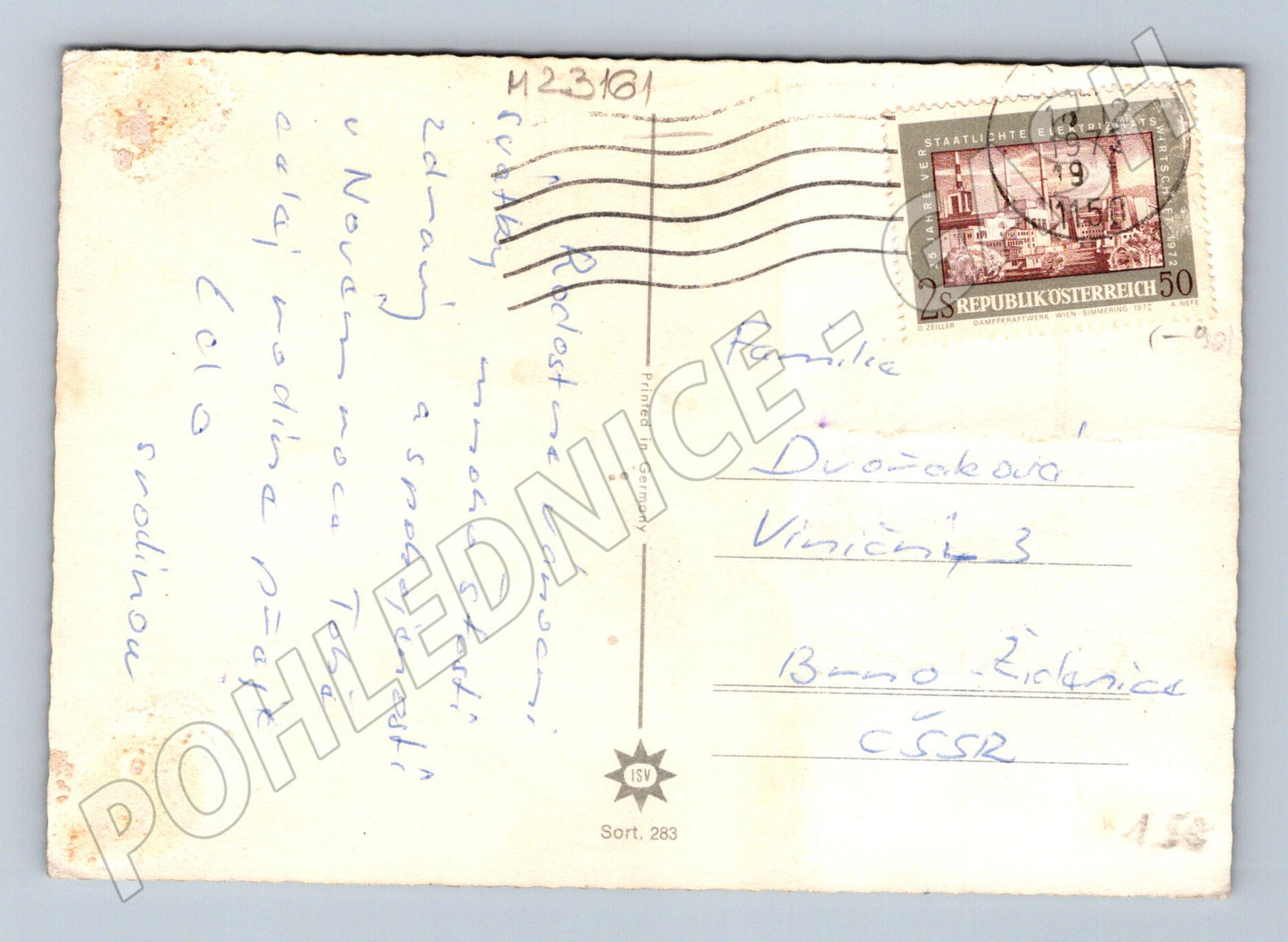 Pohlednice Rakousko vánoční svíčka a květy 1971 (M23161)