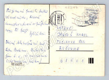 Pohlednice Vánoční motiv cukroví 1982 (M23187)