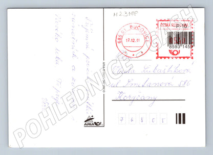 Pohlednice Veselé Vánoce zimní krajina 2001 (M23188)