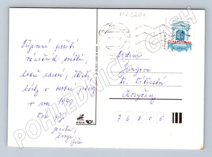 Pohlednice Vánoce cukroví jablka 1999 (M23204)