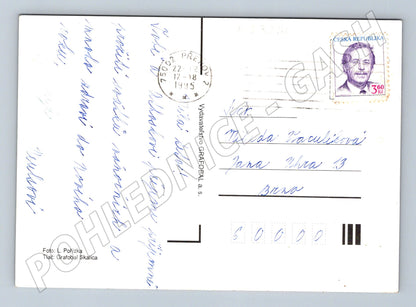 Pohlednice Vánoce svíčka poinsettie 1995 (M23214)