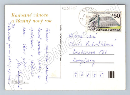 Pohlednice Vánoční zátiší s váhou a cukrovím 1989 (M23225)