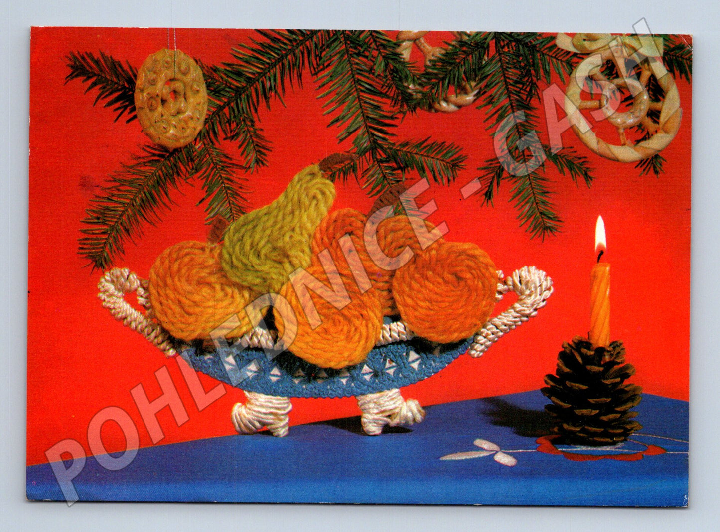 Pohlednice Vánoční aranžmá 1973 (M23230)