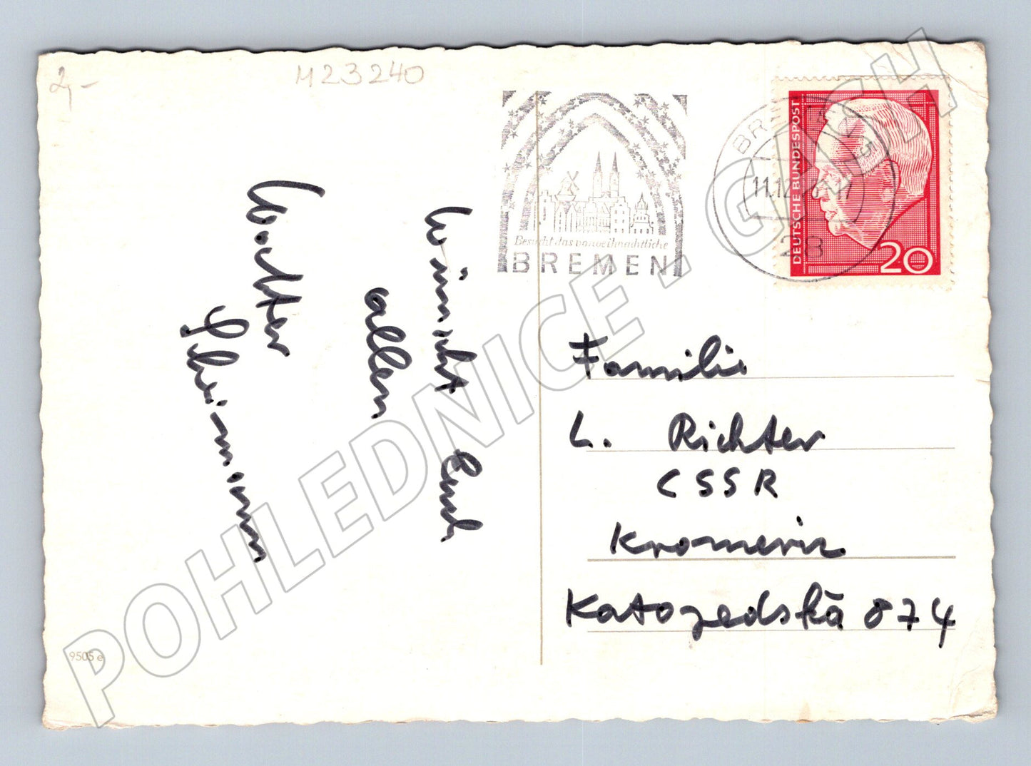 Pohlednice Německo Vánoce 1973 (M23240)