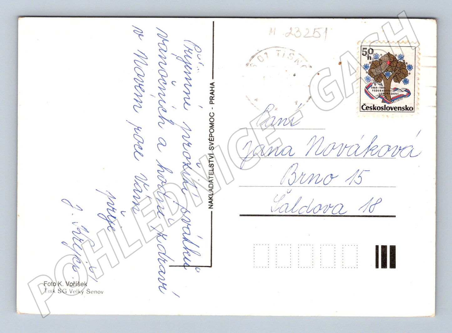 Pohlednice Vánoční novoroční svíčka jablko (M23251)