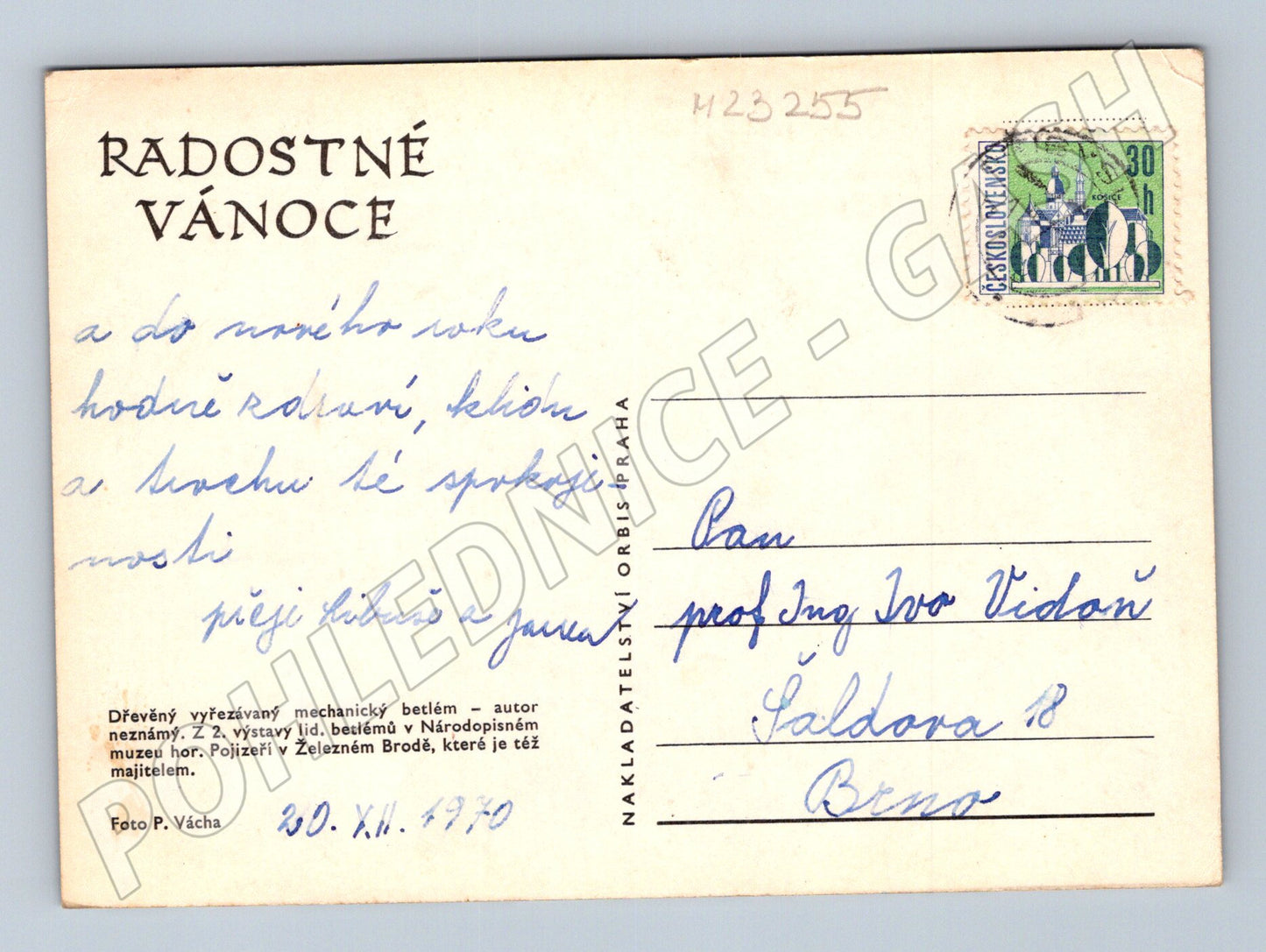 Pohlednice Betlém Železný Brod 1969 (M23255)