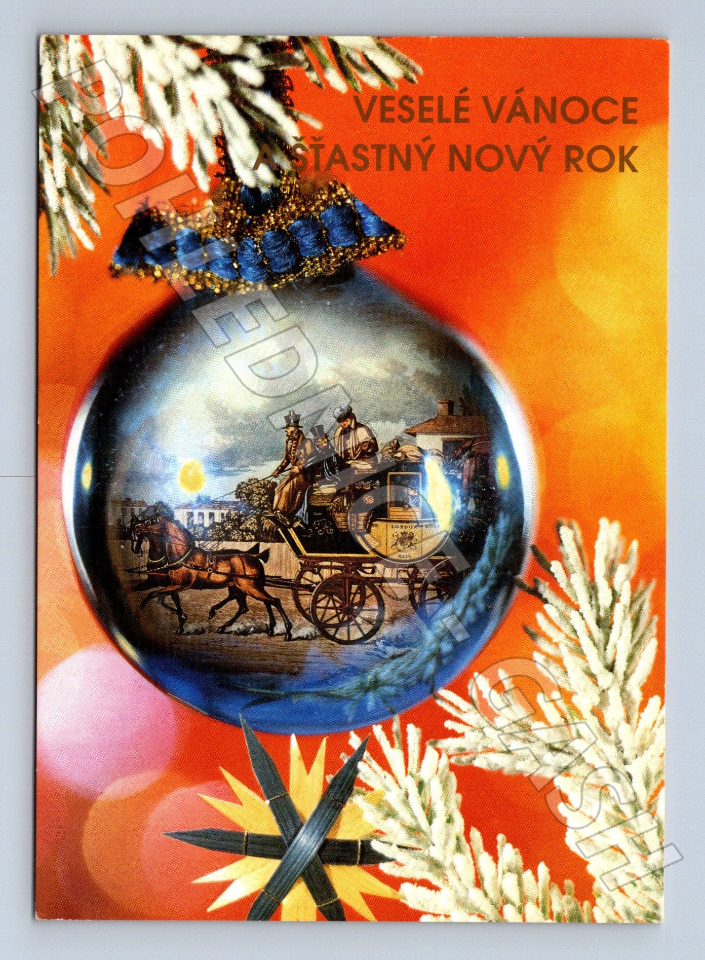 Pohlednice Vánoce novoroční motiv 1994 (M23284)