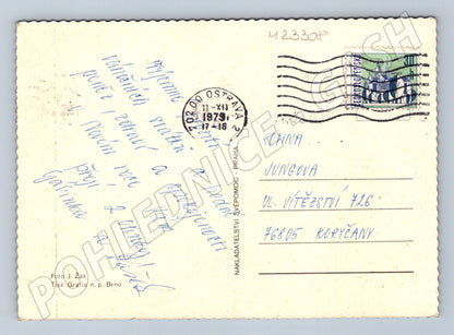 Pohlednice Vánoční motiv prskavka svíčka 1979 (M23308)