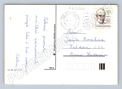 Pohlednice Vánoční motiv ozdoby jmelí 1983 (M23320)
