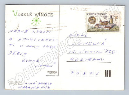 Pohlednice Vánoce ozdoba prskavka 1983 (M23335)