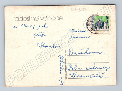 Pohlednice vánoční ozdoba (M23350)