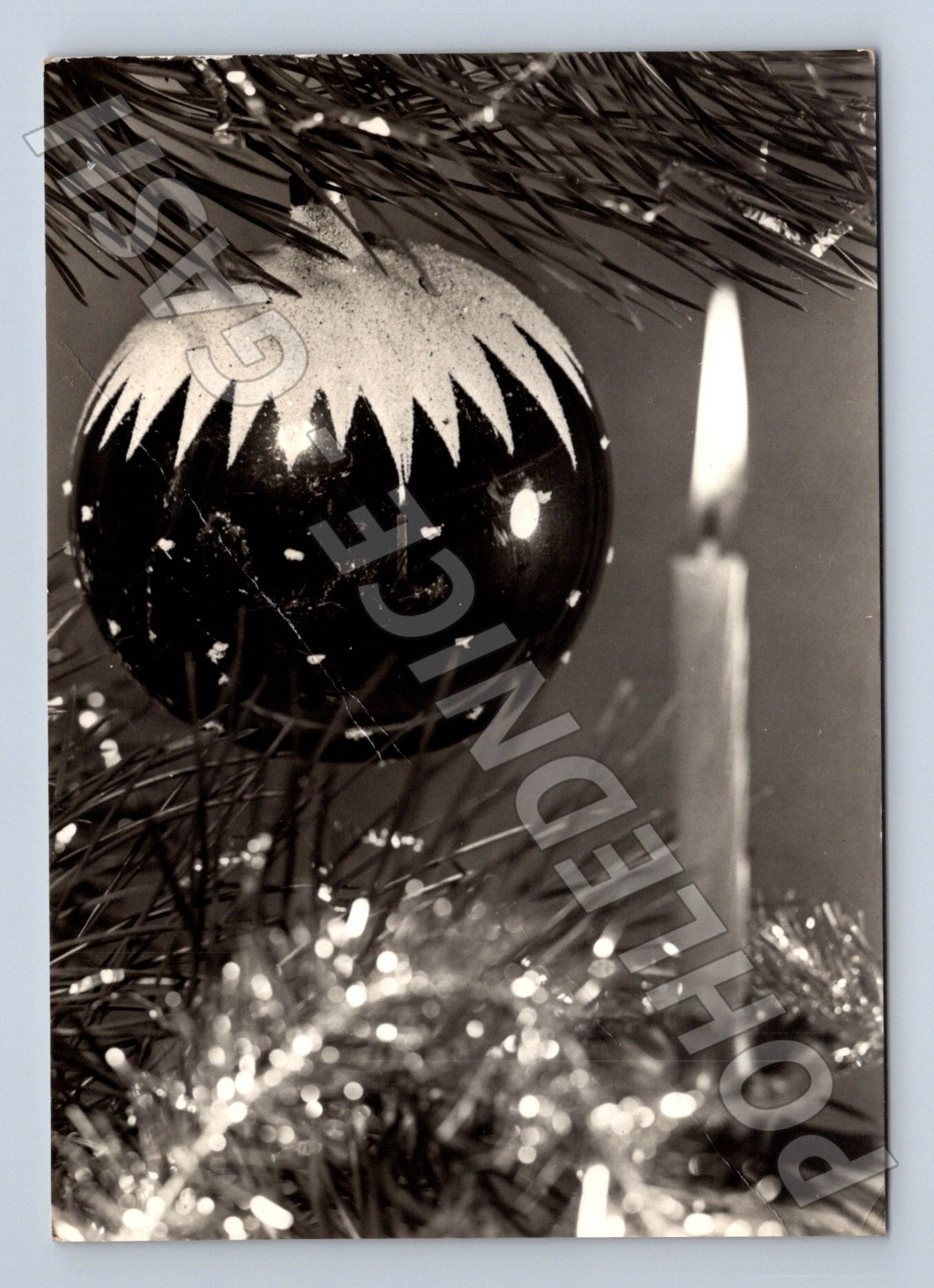 Pohlednice Vánoční ozdoba tinsel 1969 (M23352)
