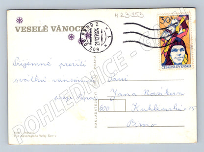 Pohlednice Československo Vánoční svíčka 1978 (M23353)