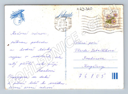 Pohlednice Zimní vesnice Vánoce 1992 (M23360)