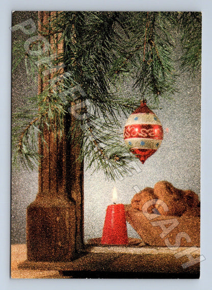 Pohlednice Vánoce ozdobený stromeček 1993 (M23367)