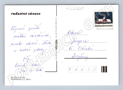 Pohlednice Vánoce cukroví svíčka (M23368)
