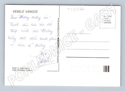 Pohlednice Slovensko Vánoční motiv svíčky perníčky (M23376)