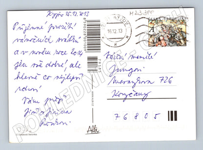 Pohlednice Vánoční motiv svíčky 2013 (M23388)