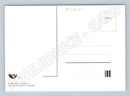 Pohlednice Vánoce zimní krajina (M23404)
