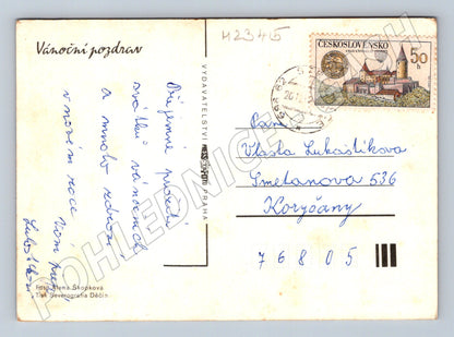 Pohlednice Vánoční cukroví větve jehličí 196x (M23415)