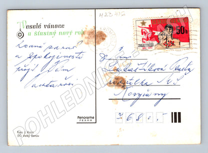 Pohlednice Vánoční zátiší s rohem hojnosti 1982 (M23416)