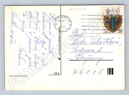 Pohlednice Vánoční zátiší borovicová větev 1980 (M23417)