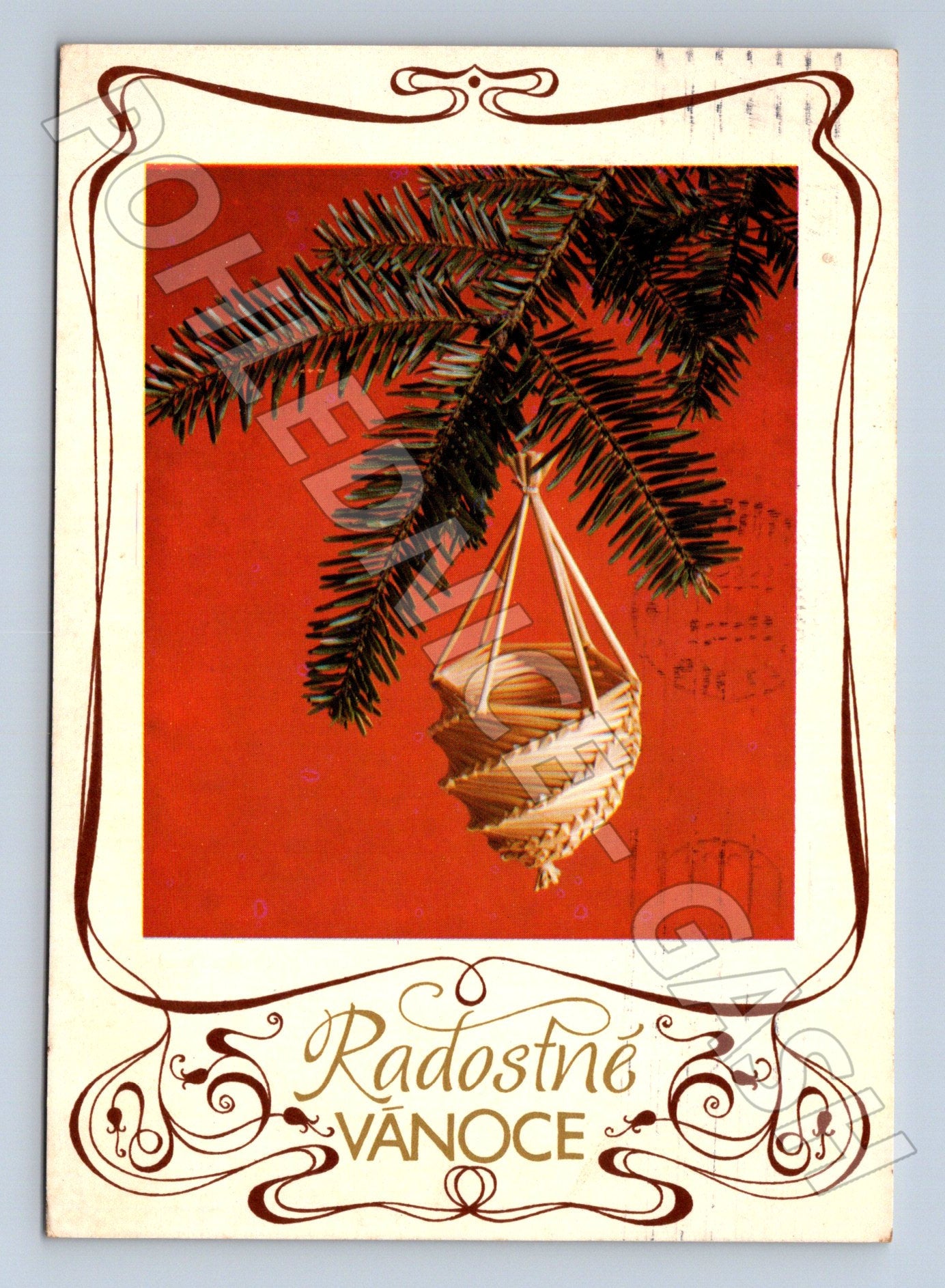 Pohlednice Vánoční ozdoba Radostné Vánoce (M23422)